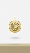 Personalized Gold Pet Tag with Monogram